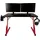 KONIX Gamingtisch SKADI Stahl Gaming-Tisch, Groß, Schwarz/Rot - Schwarz