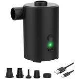 Elektrische Luftpumpe, Wiederaufladbarer 3600-mah-akku, Schnelles Aufblasen Und Ablassen Der Luft, Mit 5 Düsen Für Pools, Luftmatratzen, Camping Und Reisen