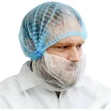 Antistat 600-3034 Mob Caps Bouffant-Stil Plissee Blau