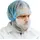 Antistat 600-3034 Mob Caps Bouffant-Stil Plissee Blau