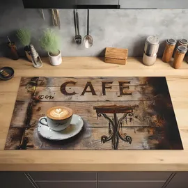 onlywow Herdabdeckplatte 90x52 cm Schwarz