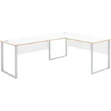Innostyle Eckschreibtisch Memphis Eiche / Weiß