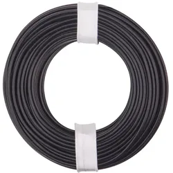 Donau Elektronik Donau Kupferschalt Litze 0,25 mm2 / 10m / schwarz, Kupfer, 0,25