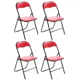 CLP Klappstuhl Felix 45 x 45 x 78 cm rot/schwarz 4 St.