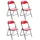 CLP Klappstuhl Felix 45 x 45 x 78 cm rot/schwarz 4 St.