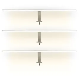 Kalb Material Für Möbel LED Kleiderschrankleuchte Aufbauleuchte Schrankbeleuchtung 600mm, Auswahl:3er Set warmweiss