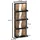 Wohnling Wandregal 80 x 30 x 10 cm Braun/Schwarz