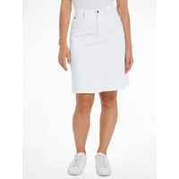 Tommy Hilfiger Damen DNM A-LINE Skirt HW WW0WW41341 Jeansröcke, Weiß (Th Optic White), 38