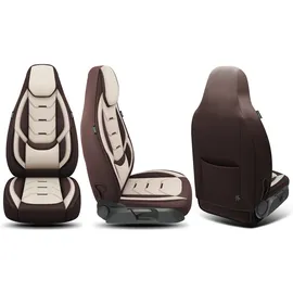 BREMER SITZBEZÜGE Wohnmobil Schonbezüge für Fiat Ducato / Weitere, H10, braun-beige