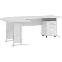moebel-dich-auf OFFICE LINE Winkelschreibtisch 160 x 120 x 75 cm Weiß