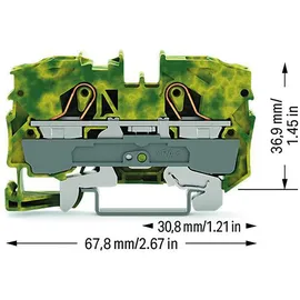 WAGO GmbH& Co. KG Schutzleiterklemme 2-Leiter, TS 35 2010-1207