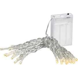 LINDER EXCLUSIV Lex Light LED Lichterkette Batterie Timer 2,85m 20 LEDs warmweiß Innen - Transparent