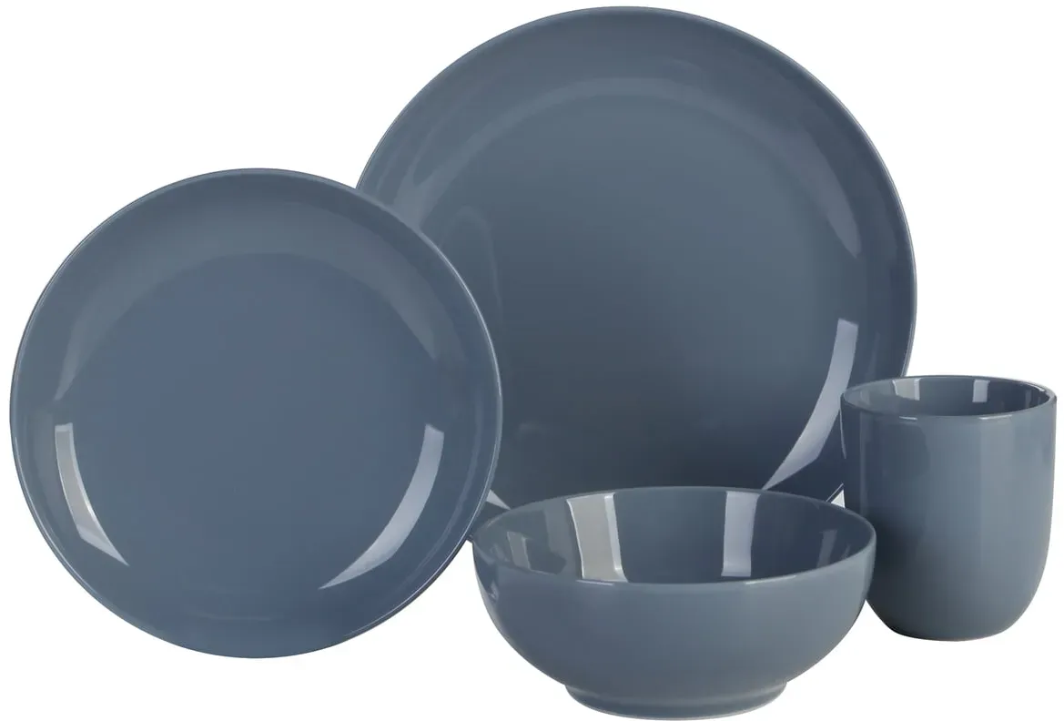 Collection - Mix & Match Geschirr-Set, 4-teilig, blau