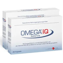 Omega IQ Kapseln - Omega3 DHA und EPA für Gehirn und Nerven 2 x 45 St