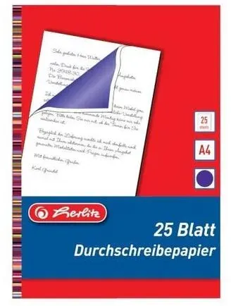 Preisvergleich Produktbild herlitz Durchschreibpapier, DIN A4, Inhalt: 25 Blatt