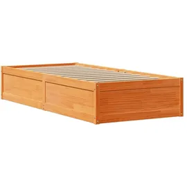 vidaXL Massivholzbett 100 x 200 cm Braun
