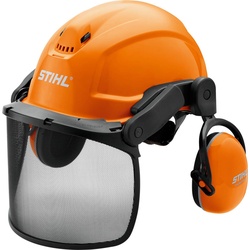 STIHL Helm-Set Dynamic X-Ergo mit Gehörschutz, Gesichtsschutz & robuster Helmschale, Schutz-Set