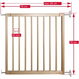 DOLLE Kindersicherheitsgitter Leo 78-85 cm Braun