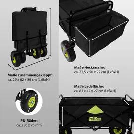 Trutzholm Bollerwagen faltbar mit Sonnendach grün/schwarz