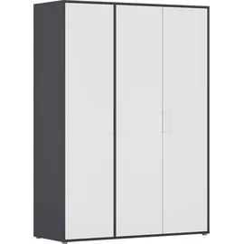 Rauch Wäscheschrank VOYAGER 140 x 194 x 53 cm Grau/Weiß