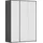 Rauch Wäscheschrank VOYAGER 140 x 194 x 53 cm Grau/Weiß