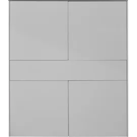 Mäusbacher Imola Highboard Holzwerkstoff 121x145x42 cm, - Anthrazit matt lack/Glas Anthrazit glanz),