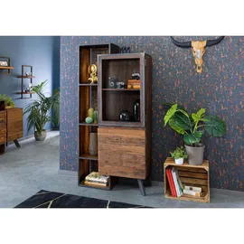 MASSIVMOEBEL24.DE Vitrine Sevilla 90 x 40 x 183 cm Braun