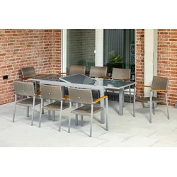 Garten-Essgruppe MERXX "Silano", grau, Sitzmöbel-Sets