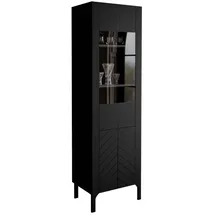 lookway Glasvitrine Lumi 60 x 41 x 197 cm Schwarz