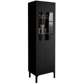lookway Glasvitrine Lumi 60 x 41 x 197 cm Schwarz