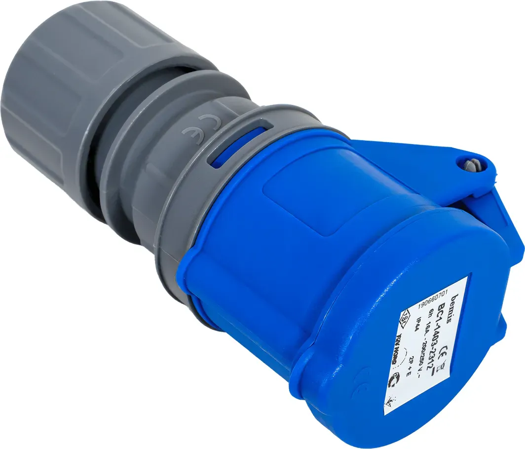 MANTES 2P+Z Steckdose, tragbare Steckdose 16A 230V mit Klappe