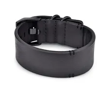 FYNCH-HATTON The Wide Leather Armband schwarz 27 cm