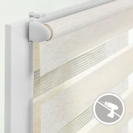 Lichtblick Duo Rollo / Doppelrollo Klemmfix 45 x 150 cm natur