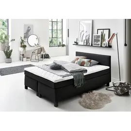 SUN GARDEN BX 1480 Philly Boxspringbett Holzwerkstoff/Stoff mit Federkernmatratze - Grau