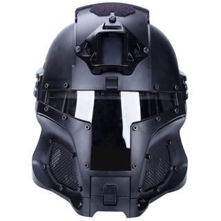 Cosplay Vollgesichtsschutz Airsoft Tactical Military Ballistic Helm Tactical Riding Sorta-Kinda Mandalorian/Boba Fett/Galac-Tac Style Austauschbarer PC-Objektivhelm