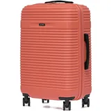 OCHNIK Mittelgroßer Koffer | Hartschalenkoffer | Material: ABS | Farbe: Koralle | Größe: M | Maße: 66x44x26 cm | Volumen: 65 Liter | 4 Rollen | Hohe Qualität