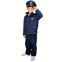 Maskworld Authentische Polizei-Uniform für Kinder - Polizist Kinder-Kostüm für Karneval Fasching & Halloween - Verkleidung Anzug Größe 128