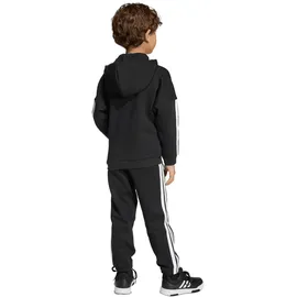adidas 3 Stripes Essentials Fleece Trainingsanzug Schwarz 110