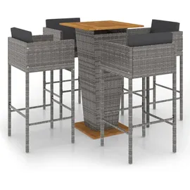vidaXL Gartenbar Set 5-tlg. Grau