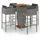 vidaXL Gartenbar Set 5-tlg. Grau