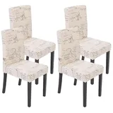 MCW Esszimmerstuhl Littau Textil creme 4er Set