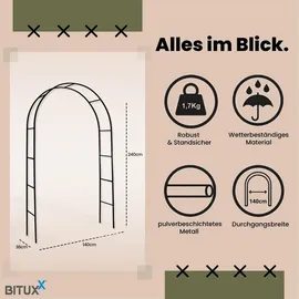 BITUXX Rosenbogen 240 x 0 x 0 cm Schwarz
