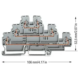 WAGO GmbH& Co. KG Dreistockklemme 0,08-2,5/4qmm L/L/L 870-551