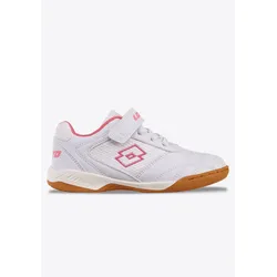 Hallenschuh LOTTO, Gr. 35, weiß (weiß, fr.pink), Synthetik, Textil, sportlich, Schuhe
