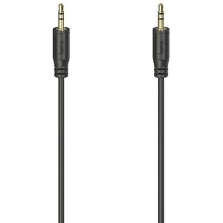 Hama Audio-Kabel Flexi-Slim 3,5-mm-Klinken-Stecker, vergold., Schwarz