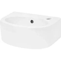 LuxeBath Keramik Waschbecken + Ablaufgarnitur Aufsatzwaschtisch Waschtisch 335x255x130mm