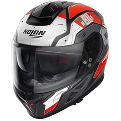 Nolan N80-8 Starscream N-Com Helm, zwart-wit-rood, L