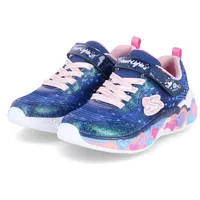 SKECHERS Klettschuh Eternal Heart Lights in Blau | Gr.: