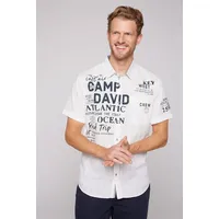 CAMP DAVID Kurzarmhemd, aus Baumwolle, Gr. M - Normalgrößen, weiß, , 50672133-M Normalgrößen