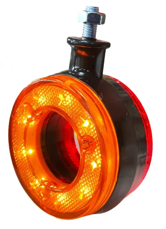 1 Stück LED-Seitenmarkierungsleuchte für Spiegel, Marker rot-orange, 12–24V, für Auto, Bus, LKW, Anhänger